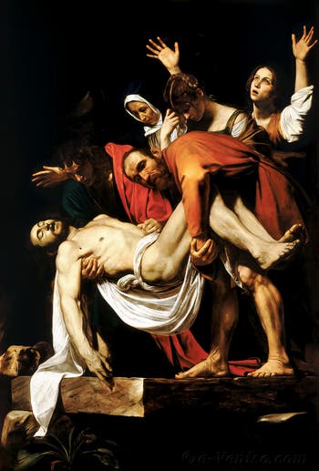 Le Caravage, Mise au Tombeau ou la Déposition du Christ, au musée du Vatican à Rome