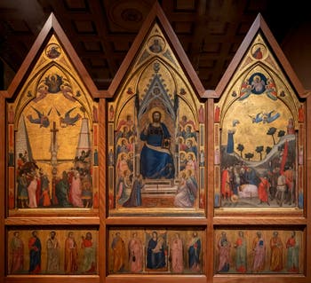 Giotto di Bondone, verso du Triptyque Stefaneschi, à la Pinacothèque du Musée du Vatican à Rome