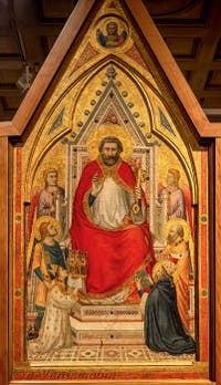 Giotto di Bondone, recto du Triptyque Stefaneschi, saint Pierre en trône, à la Pinacothèque du Musée du Vatican à Rome