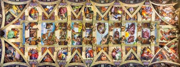 Les fresques du plafond de la chapelle Sixtine par Michel-Ange au Vatican à Rome