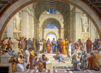 Raphaël, L'école d'Athènes dans les Chambres de Raphaël au Musée du Vatican à Rome