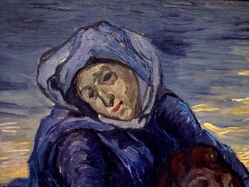 Vincent Van Gogh, détail de la Vierge dans la Pietà, au musée d'art contemporain du Vatican à Rome