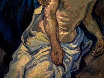 Vincent Van Gogh, détail du corps du Christ dans la Pietà, au musée d'art contemporain du Vatican à Rome