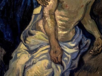 Vincent Van Gogh, détail du corps du Christ dans la Pietà, au musée d'art contemporain du Vatican à Rome