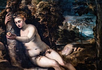 Le Tintoret, La Tentation d’Adam et Ève, aux Galeries de l'Accademia à Venise en Italie