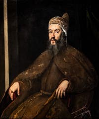 Le Tintoret, Portrait du Doge Alvise Mocenigo, aux Galeries de l'Accademia à Venise en Italie