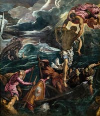 Le Tintoret, Saint Marc sauve un Sarrasin du naufrage, aux Galeries de l'Accademia à Venise en Italie