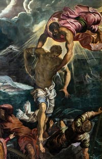 Le Tintoret, Saint Marc sauve un Sarrasin du naufrage, aux Galeries de l'Accademia à Venise en Italie