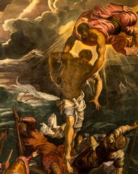 Tintoretto, Der Heilige Markus rettet einen Sarasin vor dem Schiffbruch, in der Galleria dell'Accademia in Venedig.