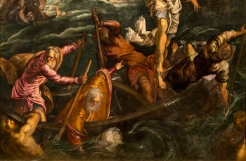 Tintoretto, St. Mark saves a Sarasin from shipwreck, at the Accademia Gallery in Venice.
