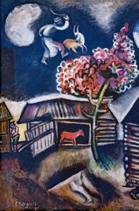 Marc Chagall, La Pluie, au musée Peggy Guggenheim à Venise.