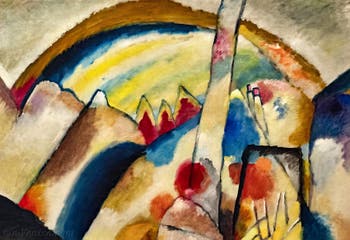 Wassily Kandinsky, Landschaft mit roten Flecken Nr. 2, im Peggy Guggenheim Museum in Venedig