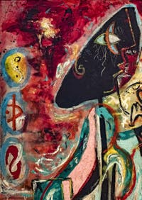 Jackson Pollock, the Moon Woman, at the Peggy Guggenheim Museum in Venice