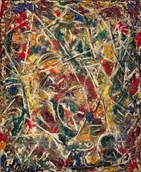 Jackson Pollock, Croaking Movement oder Quäkende oder Quakende Bewegung, im Peggy Guggenheim Museum in Venedig