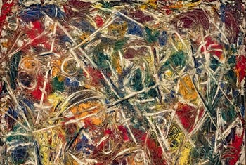 Jackson Pollock, Croaking Movement oder Quakende oder Quakende Bewegung, im Peggy Guggenheim Museum in Venedig