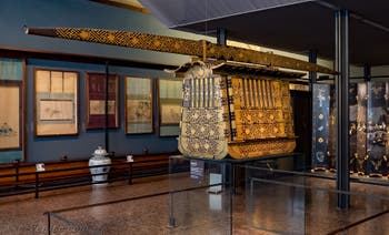 Chaise à porteurs japonaise pour femme au musée d'Art Oriental Ca' Pesaro de Venise en Italie