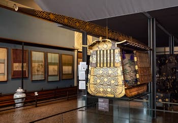 Chaise à porteurs japonaise pour femme au musée d'Art Oriental Ca' Pesaro de Venise en Italie