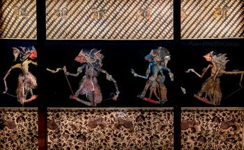 Marionnettes du théâtre d’ombre de Java, musée d'Art Oriental Ca' Pesaro de Venise en Italie