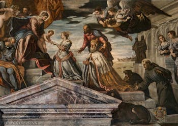 Tintoretto, Mystische Hochzeit der heiligen Katharina und des Dogen Francesco Donato in Verehrung, Dogenpalast von Venedig