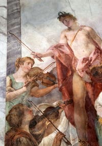Jacopo Guarana et Agostino Mengozzi Colonna, fresque du Concerto des filles du choeur de l'Ospedaletto Derelitti, Venise Italie