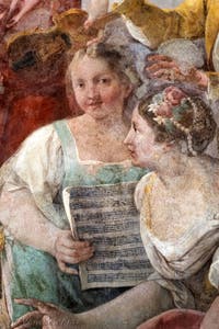 Jacopo Guarana and Agostino Mengozzi Colonna, fresco of the Concerto of the Daughters of the Choir of the Ospedaletto Derelitti, Venice Italy