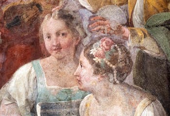 Jacopo Guarana and Agostino Mengozzi Colonna, fresco of the Concerto of the Daughters of the Choir of the Ospedaletto Derelitti, Venice Italy
