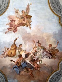 Jacopo Guarana, fresque du Triomphe de la Musique, il Trionfo della Musica, Ospedaletto Derelitti, Venise Italie
