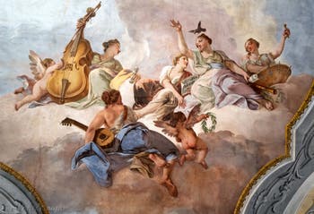 Jacopo Guarana, fresque du Triomphe de la Musique, il Trionfo della Musica, Ospedaletto Derelitti, Venise Italie