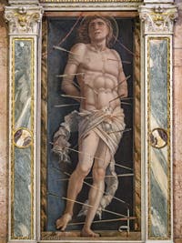 Andrea Mantegna, St. Sebastian in der Galerie Franchetti der Ca' d'Oro in Venedig