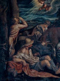 Bassano, L'Ange annonce la naissance du Christ aux bergers endormis, salon de l'Atrium carré du Palais des Doges à Venise
