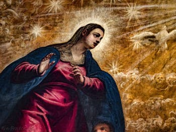 Tintorettos Paradies, die Jungfrau Maria und der Paraklet, im Dogenpalast in Venedig