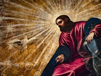 Le Paradis de Tintoret, Jésus-Christ et le Paraclet de l'Esprit Saint, au Palais des Doges de Venise