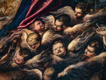Le Paradis de Tintoret, les Chérubins, au Palais des Doges de Venise