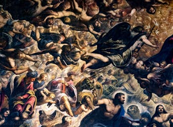 Tintorettos Paradies, Engel Cherubim und Seraphim, im Dogenpalast in Venedig