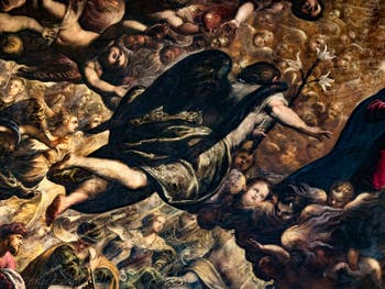 Le Paradis de Tintoret, l'Archange Gabriel, au Palais des Doges de Venise