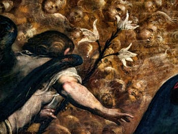 Le Paradis de Tintoret, Archange Gabriel, au Palais des Doges de Venise