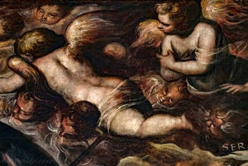 Tintorettos Paradies, Cherubinische Engel, im Dogenpalast in Venedig