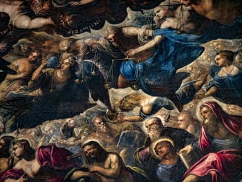 Tintorettos Paradies, Engel Seraphim und Throne, im Dogenpalast in Venedig