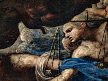 Tintorettos Paradies, die Throne und ihre Waagen im Dogenpalast in Venedig