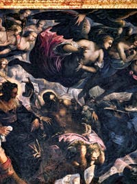 Le Paradis de Tintoret, saint Jean-Baptiste et l'Agneau, au Palais des Doges de Venise