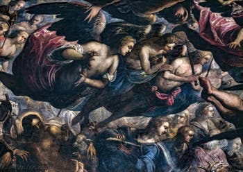 Tintorettos Paradies, Johannes der Täufer und die Engel, im Dogenpalast in Venedig