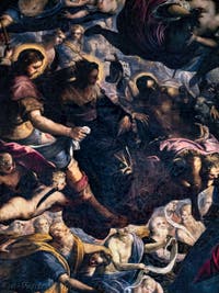 Tintorettos Paradies, St. Rochus, St. Helena, St. Johannes der Täufer und Abraham, im Dogenpalast in Venedig