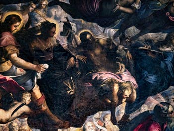 Tintorettos Paradies, St. Rochus, St. Helena und St. Johannes der Täufer, im Dogenpalast in Venedig