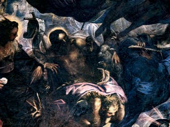 Tintorettos Paradies, die heilige Helena, Johannes der Täufer und sein Lamm, im Dogenpalast in Venedig