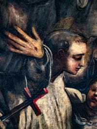 Le Paradis de Tintoret, saint Bernard de Clervaux - saint Antoine de Padoue, au Palais des Doges de Venise
