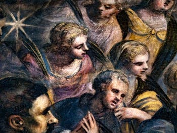 Die Märtyrerinnen des Paradieses von Tintoretto und Franz von Assisi, im Dogenpalast in Venedig