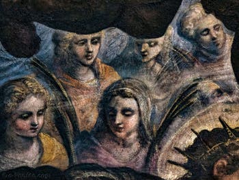 Die heiligen Märtyrerinnen aus Tintorettos Paradies im Dogenpalast in Venedig