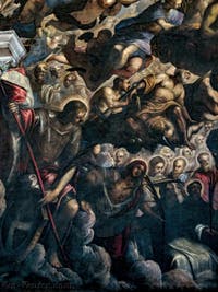 Le Paradis de Tintoret, saint Georges, saint Laurent, sainte Ursule, Tintoret et sa fille Marietta, au Palais des Doges de Venise