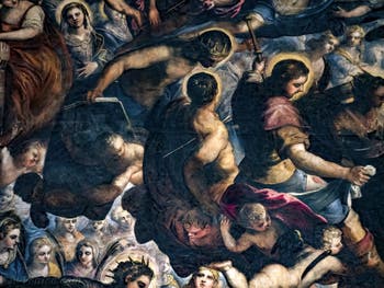 Le Paradis de Tintoret,Saint Louis, saint Sébastien, saint Roch, au Palais des Doges de Venise