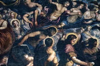 Le Paradis de Tintoret, Saint Louis, saint Sébastien, saint Roch, au Palais des Doges de Venise